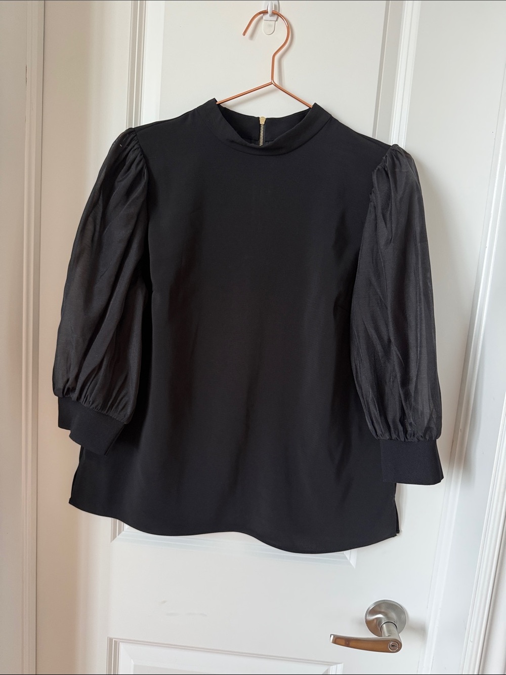 Ted Baker Black Puff-Sleeve Blouse